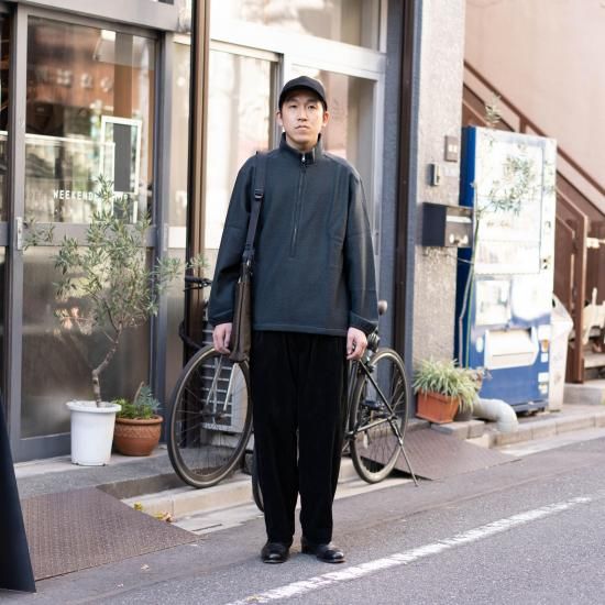 STILL BY HAND スティルバイハンド 「ウールパイル素材 スタンドカラー