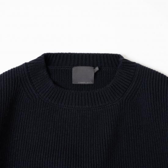 CON VERSATIONS comm.arch.別注　ハンドニット　バーズアイ comm.arch. コム・アーチ「Hand Framed Super Merino P/O