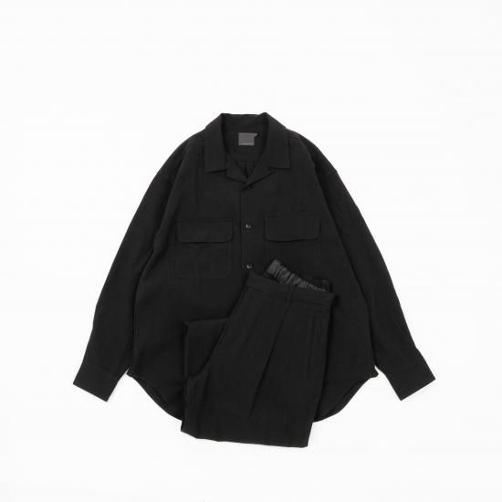 comm.arch. コム・アーチ 「Li. Co. Poplin Open Collar Shirt