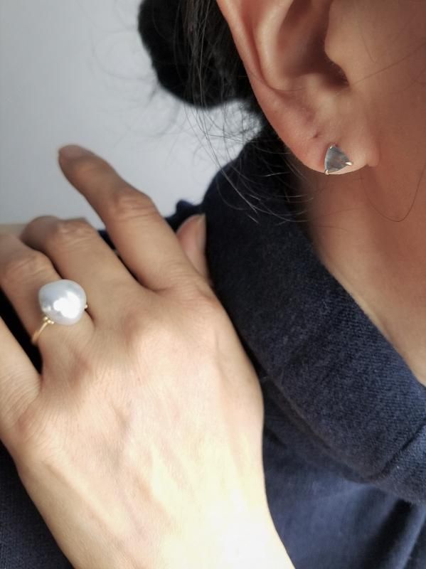 MAISON RUBUS. ムーンライト ピアス （淡水パール・ダイヤモンド） MAISON RUBUS. ムーンライト ピアス （淡水パール・ダイヤモンド）
