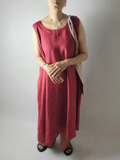 Honnete （オネット）タンクドレスワンピース　New Sleeveless Wide Dress (Piece Dyed Irish Linen)　