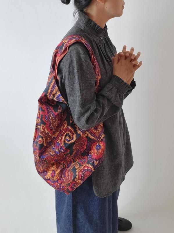 絶対的な信頼 ） SATIN　ポリーヌサテン Bohemians(ボヘミアンズ）別注　CLOTHバッグ（PAULINE - 川越レディースセレクトショップ  - バナナブラウン バッグ