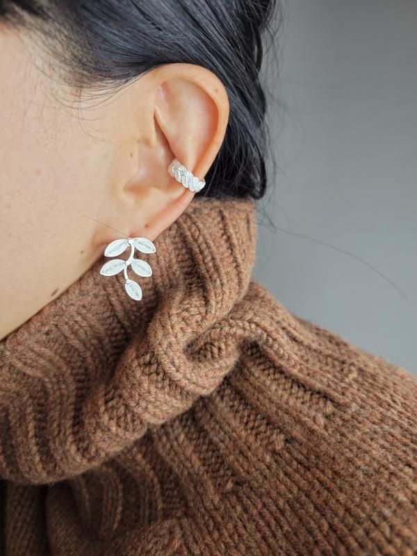 毎日つけたい！結び目ピアス シルバー LOULOU LULO (ルロ) シルバーピアス plant SILVER【ネコポス指定可能
