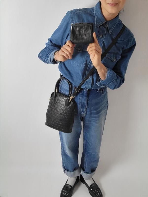 POMTATA (ポンタタ)FIN 2WAY SHOULDER ショルダーバッグ型押し(2WAY