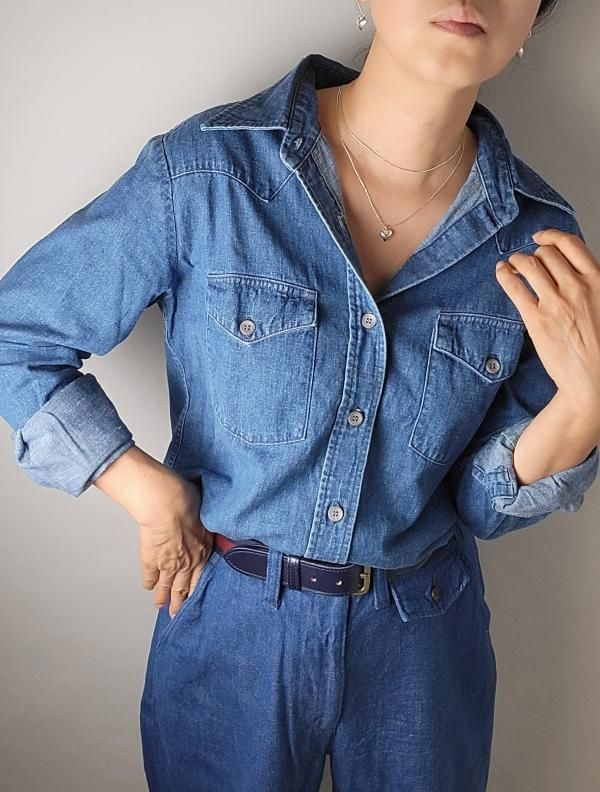 Bohemians オリジナルケープ、ウエスタンシャツ 再入荷 Bohemians(ボヘミアンズ) デニムウエスタンシャツ
