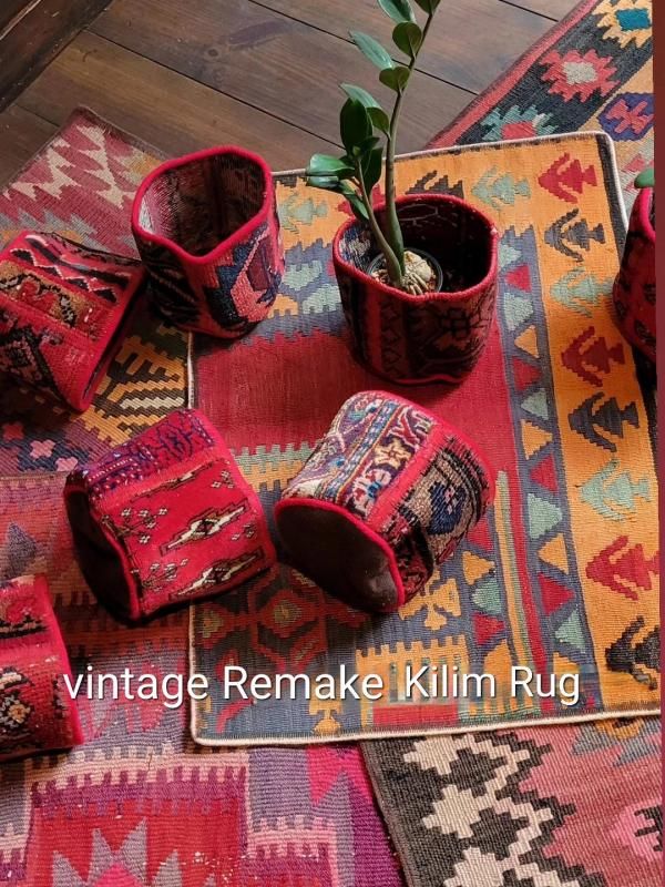 オールドキリムマット（Vintage Remake Kilim Rug） - バナナ