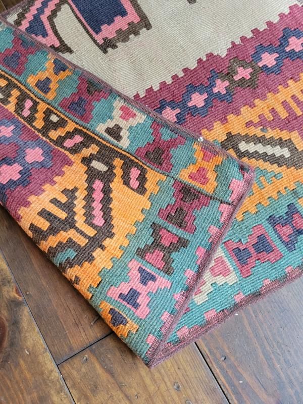 オールドキリムマット（Vintage Remake Kilim Rug） - バナナ