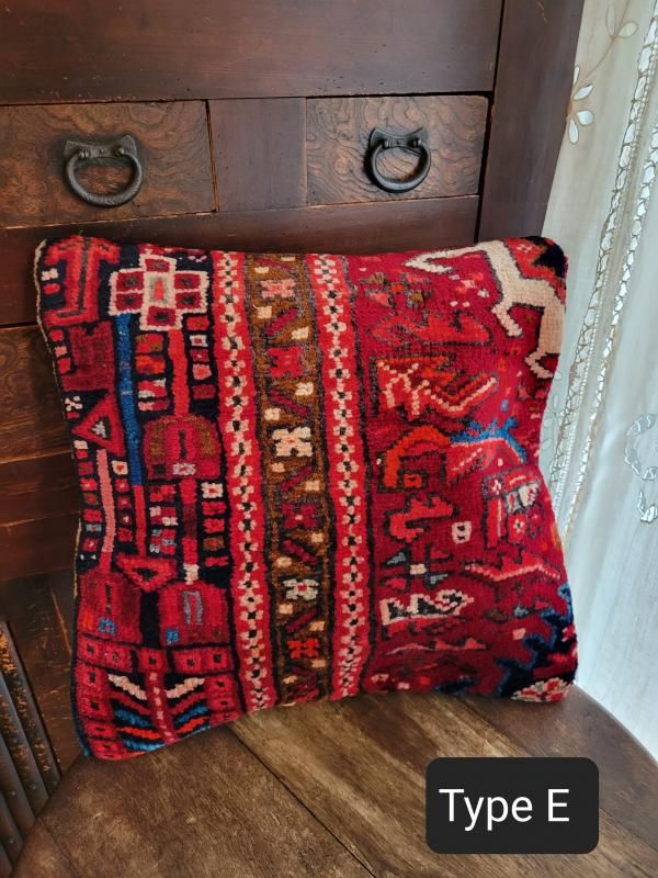 クッションカバー ヴィンテージ イラン ラグ トライバル C トライバル