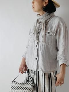 ARMENʥCOTTON STRIPE TRIANGLE SCARFڥͥݥǽ 