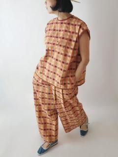kijinokanoseiʥΥΥtuck wide pants-salute OR-(ġ