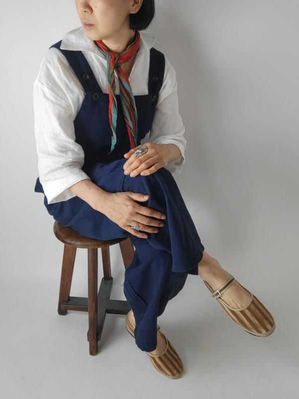 kapital ワッシャーシルク ネッカチーフ（COOKIE） Kapital WASHER Silk Neckerchief (COOKIE) - Grey/Khaki
