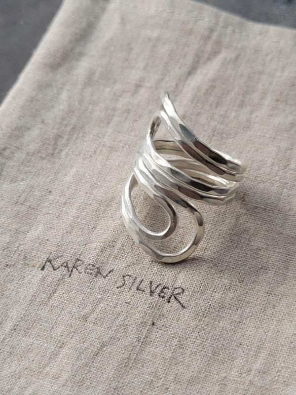 KAREN SILVER /R2517 リング③【ネコポス指定可能】 - バナナブラウン