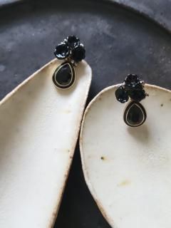 monshiro ʥ󥷥Hollyhock glass earring ۥۥå饹ԥ ԥ/