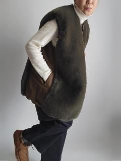 <img class='new_mark_img1' src='https://img.shop-pro.jp/img/new/icons8.gif' style='border:none;display:inline;margin:0px;padding:0px;width:auto;' />ALWEL(륦) С֥ ꡼֥쥹 㥱åȡREVERSIBLE SLEEVELESS JACKET