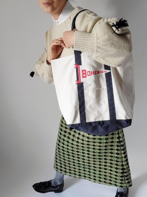 Bohemians(ボヘミアンズ） キャンバスコンビトートバッグ FLAG＆PIN
