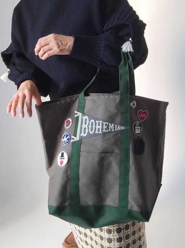 Bohemians(ボヘミアンズ）キャンバスコンビトートバッグ MIX FLAG
