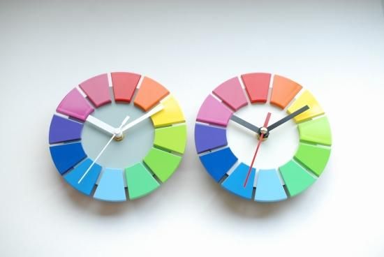 カスタマイズ　壁時計 プラスマイナスゼロ 壁掛け時計 北欧 モダン ウォールクロック