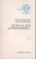 Qu'est-ce que la philosophie? <br>Gilles Deleuze／Felix Guattari <br>仏文 哲学とは何か <br>ドゥルーズ／ガタリ