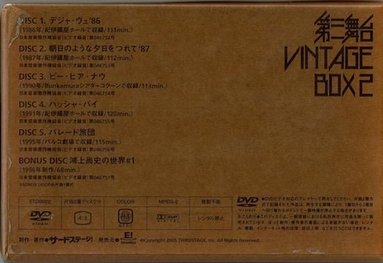 DVD【第三舞台 】VINTAGE BOX 2 直せる 鴻上尚史