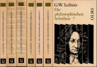 G.W. Leibniz : Die Philosophischen Schriften Bd. 1-7 <br>塦ȡʩ)饤ץ˥åů 7·