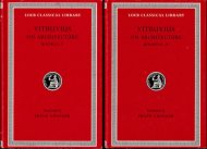 On Architecture Volume 1・2(Books 1-10) 2冊揃 <br>Vitruvius <br>羅・英)建築について <br>ウィトルウィウス