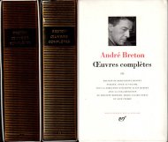 Breton : Oeuvres completes, tome 1-3 <br>ʩ)֥ȥ 3· <br>ɥ졦֥ȥ