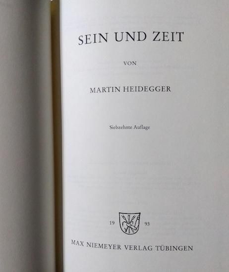 Sein und Zeit Martin Heidegger 独)存在と時間 ハイデガー - 古書古本