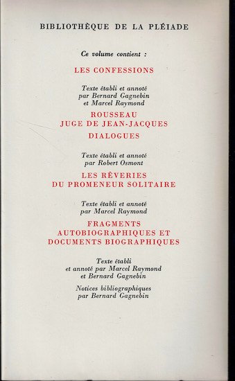 Rousseau : Oeuvres completes, tome 1 仏)ルソー全集 1 - 古書古本 