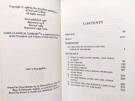 Plotinus in 7 vols 《Loeb Classical Library》希・英