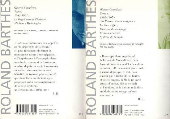 Roland Barthes Oeuvres completes 仏)ロラン・バルト全集 全5冊