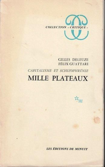 Mille plateaux 仏)千のプラトー ドゥルーズ / ガタリ ※旧蔵者