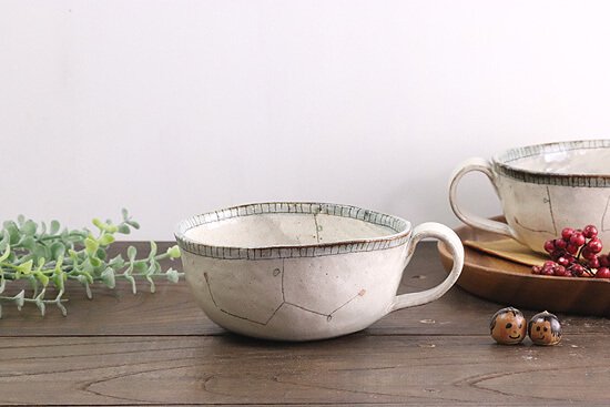 リスの木食器工房　スープカップ 呉須巻 - 美濃焼とやちむんと雑貨｜蔵ショップ 陶器と雑貨