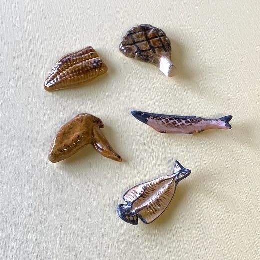 ハンドメイド箸置き 肉・魚シリーズ | オンラインショップ名