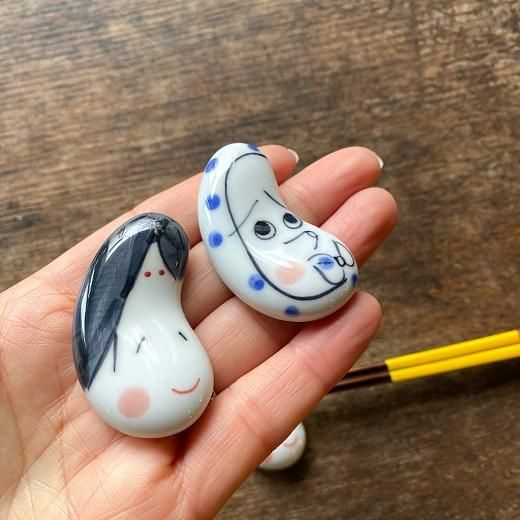 【値下中】美品☆有田焼おかめひょっとこペア灰皿　香炉 おかめひょっとこ箸置き | 波佐見焼 - 美濃焼とやちむんと雑貨