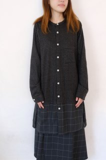 【SALE 40%オフ】Hiroyuki Watanabe | オンクルパジャマシャツ (charcoal) ｜トップス
