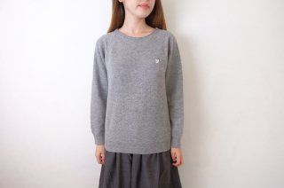 【SALE 30%オフ】YUKI | ワンポイントニット (gray) | セーター