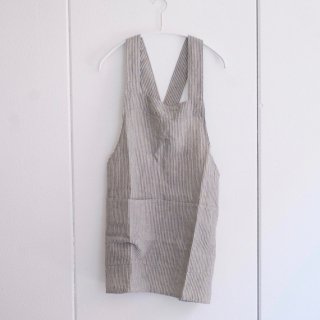 ڥ᡼̵not PERFECT LINEN | SHORT SQUARE CROSS LINEN APRON (stripes) | ץ