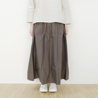 【SALE 50%オフ】Cion | コットンタックロングスカート (グレー) | スカート