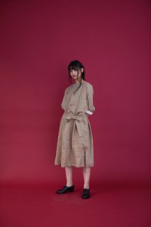 the last flower of the afternoon | 浅き春のpull over dress (beige) | ワンピース