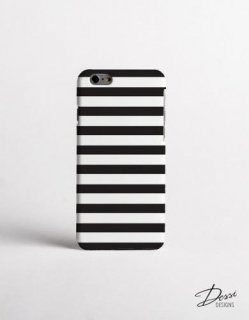 DESSI DESIGNS | BLACK AND WHITE STRIPES (large line) | iPhone X