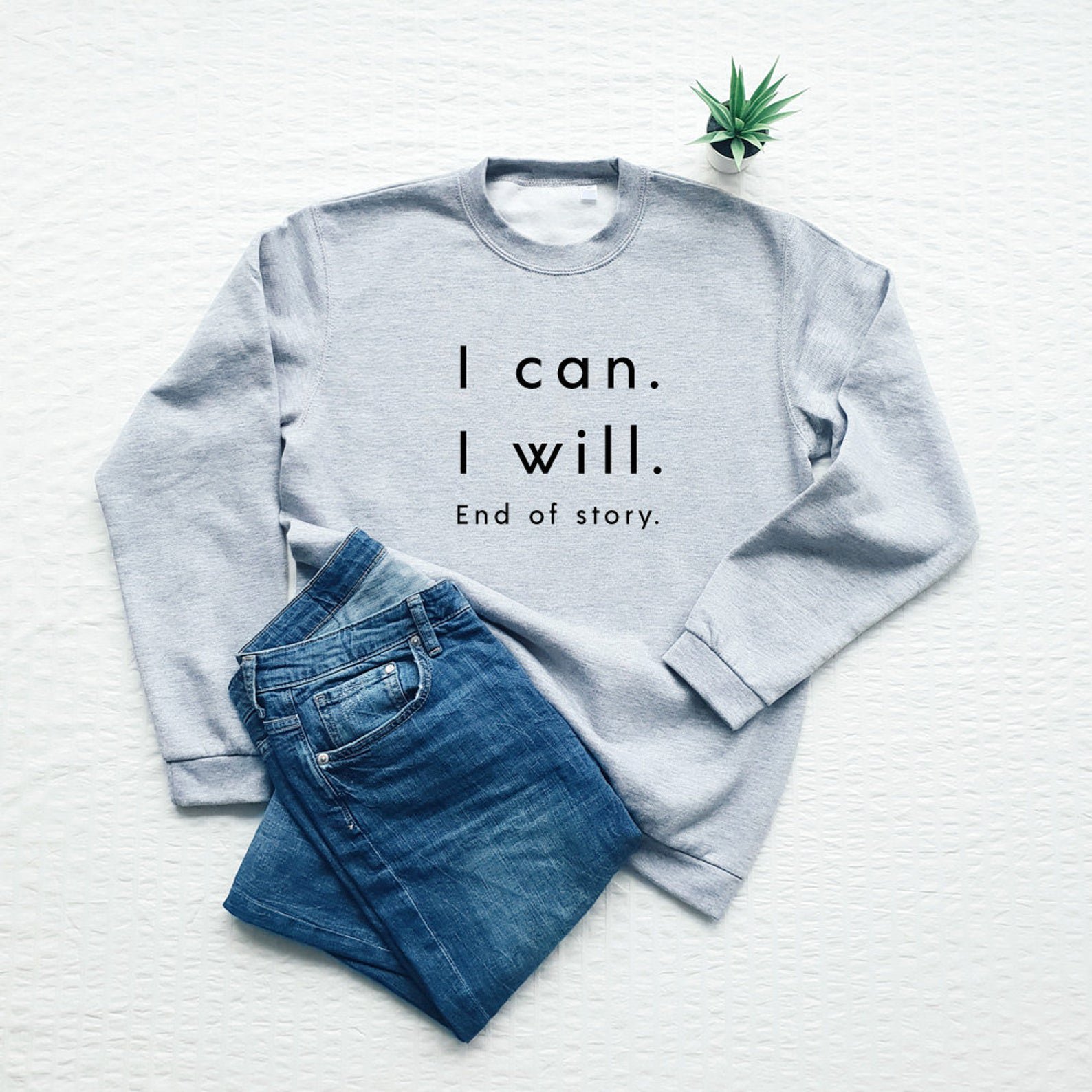 Vim Tees | I can I will sweatshirt (heather gray) | スウェット (M