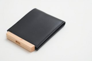 yuruku (륯) | Wood Plate Folder Half Wallet (black)  |  쥶åȡ ץ  