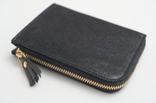 POMTATA (ポンタタ) | HAK L Zip Short Wallet (black)  | 財布 ショートウォレット【国産 レザー】