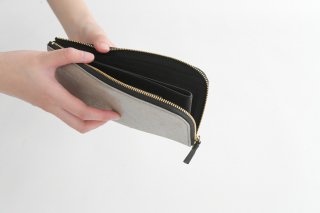 POMTATA (ポンタタ) | HAK L Zip Long Wallet (silver) | 財布 ロングウォレット【国産 レザー】