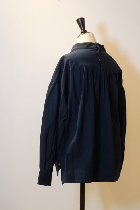 ASEEDONCLOUD | Hyouryushi smock blouse (indigo) | 送料無料 アシードンクラウド シャツ ブラウス