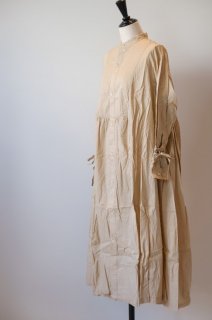 the last flower of the afternoon | 静寂の滴り robe shirt dress (light beige) | 送料無料 ワンピース レディース