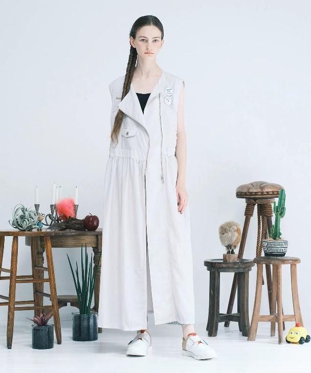 bedsidedrama (ベッドサイドドラマ) | Fake Riders Shirt Coat (light gray) | 送料無料 アウター  スプリングコート お洒落