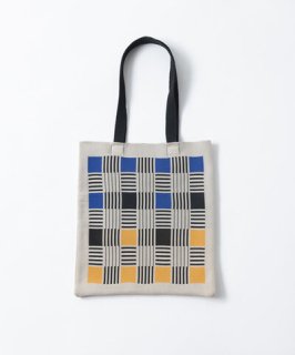 TRICOTE | SQUARE CHECK KNIT TOTE BAG (IVORY) | 送料無料 トートバッグ トリコテ