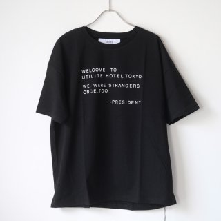 utilite (ユティリテ) | HOTEL  Tシャツ (black) | 送料無料 トップス