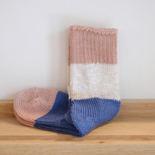 ASEEDONCLOUD | seasonal socks (pink) | ソックス 靴下 配色 アシードンクラウド おしゃれ